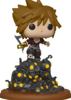 Sora escaladant une vague de sans-coeurs