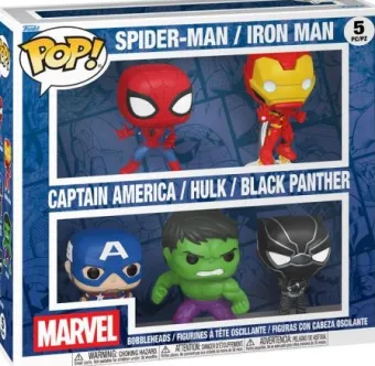 Spider-Main / Iron Man / Captain America / Hulk / Black Panther - Pack