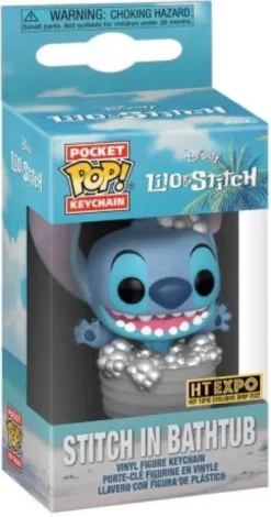 Stitch dans la baignoire - Porte-clés