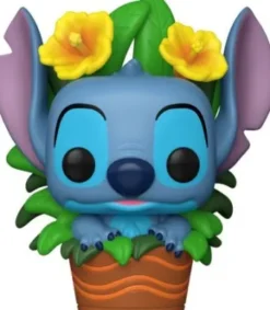 Stitch dans la Plante en pot