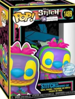 Stitch en Chat du Cheshire - Black Light