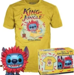 Stitch en Simba (Métallique) - T-Shirt