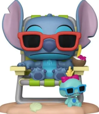 Stitch sur une chaise longue