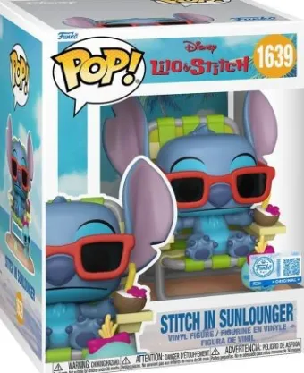 Stitch sur une chaise longue