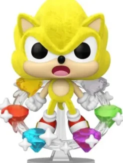 Super Sonic avec Émeraudes - Flocked