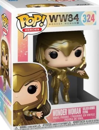 Wonder Woman en Armure en Or en Vol - Métallique